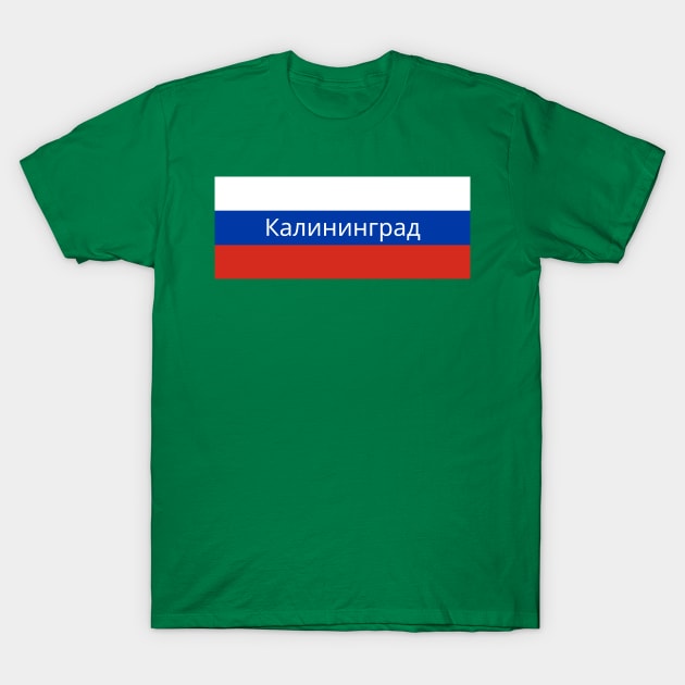 Kaliningrad City in Russian Flag T-Shirt by aybe7elf